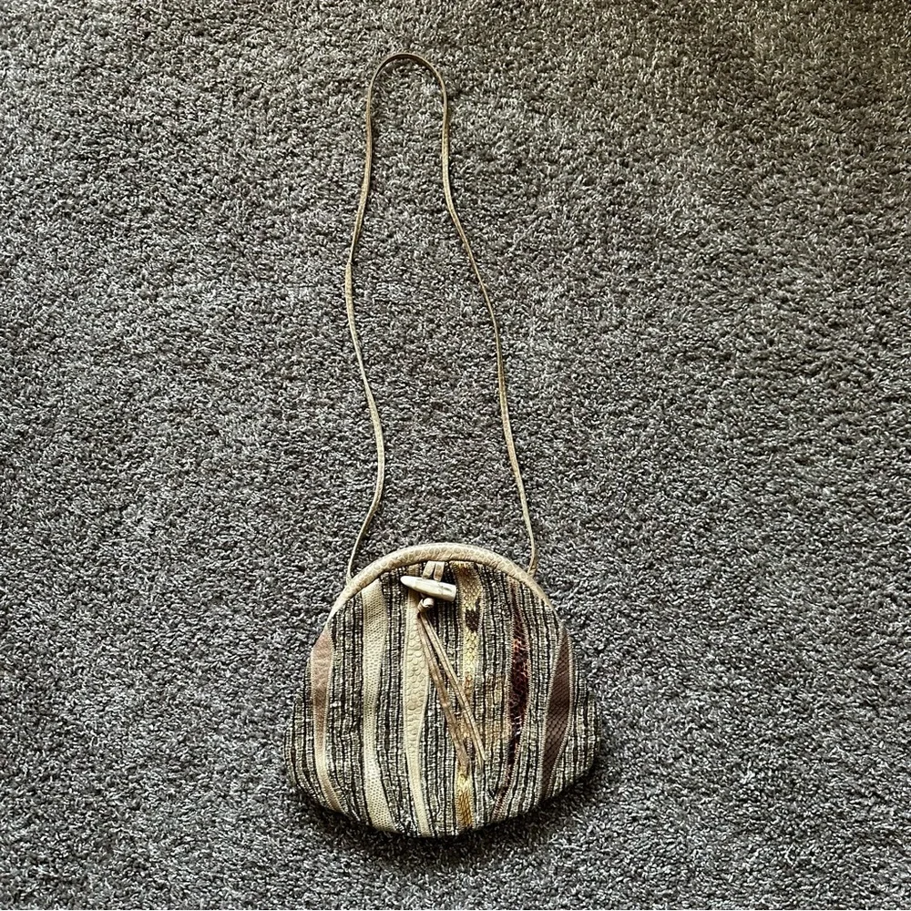 Vintage Snakeskin Crossbody Bag